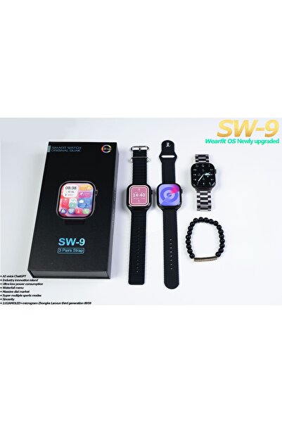 TMAX ERKEKLERİN FAOVERİSİ BİLEKLİKLİ WATCH 9 45MM AKILLI SAAT KONUŞMA ÖZELLİKLİ