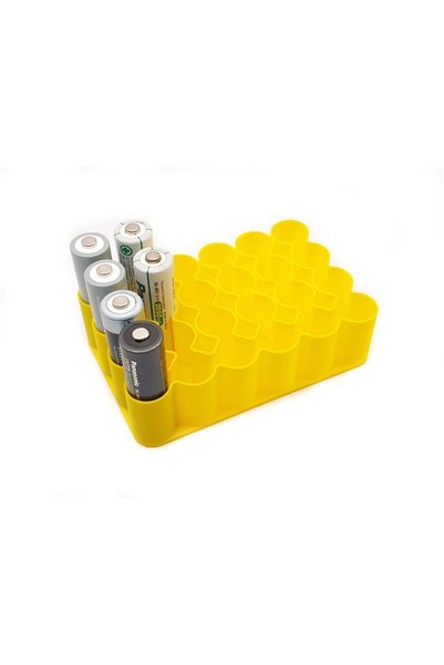 GENCAX Aa Battery Organizer Stand Yellow