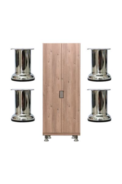 MUSA KANEPE Metal Dolap Vestiyer Komidin Vitrin Baza Ayağı 8 cm Çap 42 mm 4 Adet