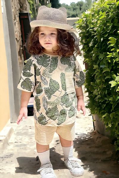 LEON CLUB BOY'S NEW SEASON MUSLIN SHORTS SUIT