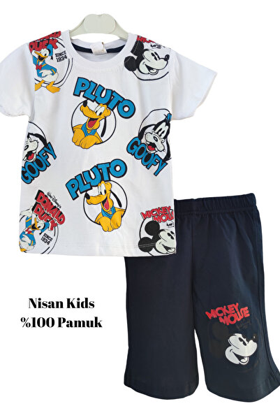 Nisankids Σετ καλοκαιρινό μπλουζάκι και σορτς για αγόρια Pluto&Goofy&Donald D...