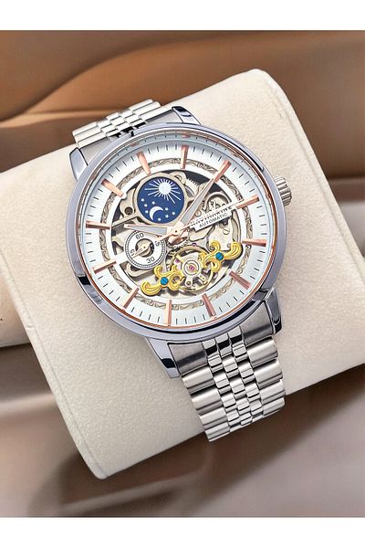 Navimarine 45mm Automatic Mechanism - 3ATM Waterproof Steel Cord Men's Wrist Watch