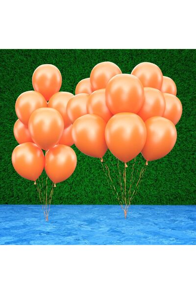 Kuzey VIP 100 PCS SHINY METALLIC ORANGE BALLOON VIP QUALITY GLOSS METALLIC OR...
