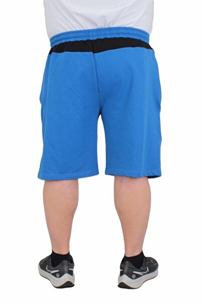 MocGrande Ανδρικό χτενισμένο βαμβακερό σορτς μεγάλου μεγέθους - Over Think 24629 SAKS