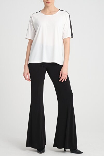 trikobis Sequin Detailed Lycra Jersey Tunic - Raglan Sleeve