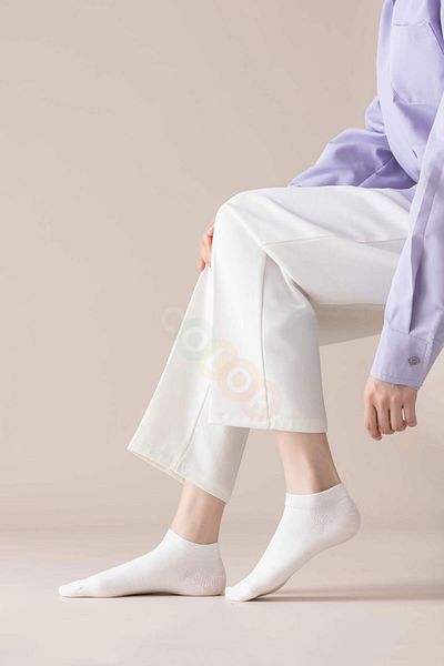 Color Socks 5 Pack Bamboo (White) Women's Comfort Summer Booties Socks