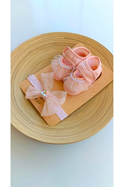 Modomood BilgeTrend Baby Booties and Bandana Set - Scallop Patterned Shoes B888