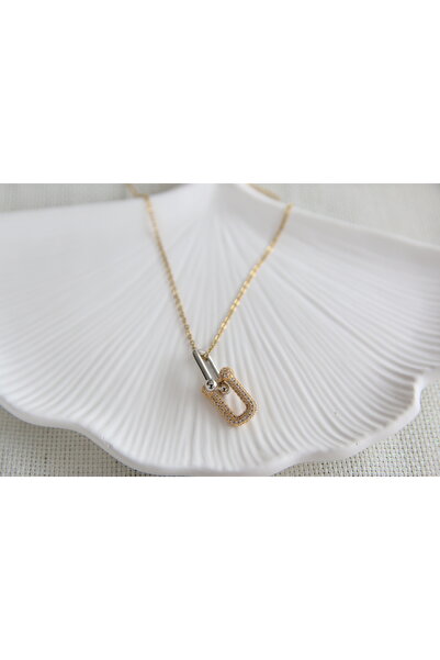 Aksesuar Tiffany Model Double Ring - Steel Necklace