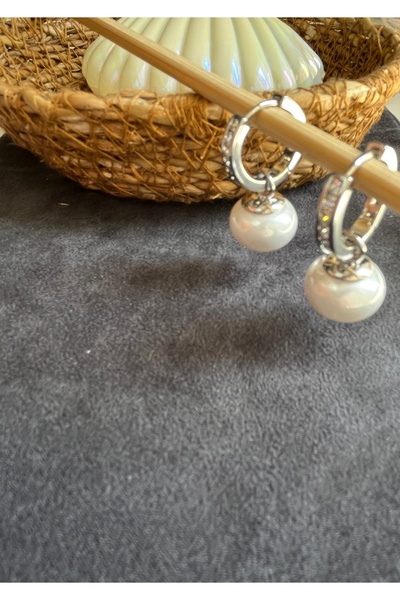 xUPING Taşlı incili sallantili celik kupe