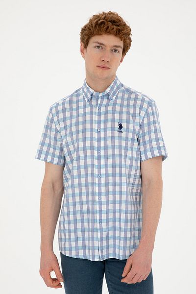 U.S. Polo Assn. POLO ASSN. SUA. Cămașă pentru bărbați cu mânecă scurtă REGULAR FIT