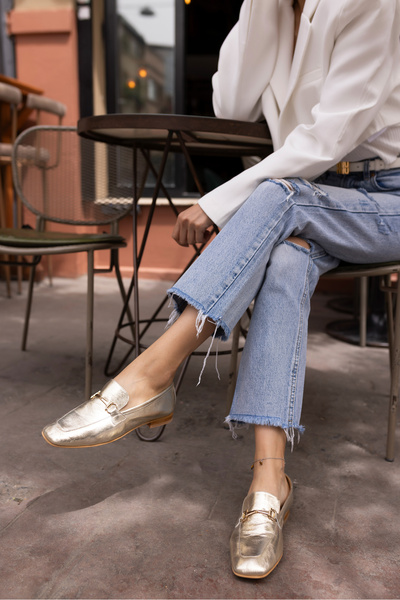 ANGELİNA JONES NOVAY Dámské balerínky Lofer se zlatou sponou