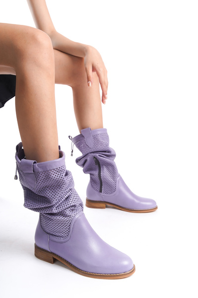 Elile Shoes Hakiki Deri 34-35-41-42-43-44 Numara Kadın Yazlık Çizme