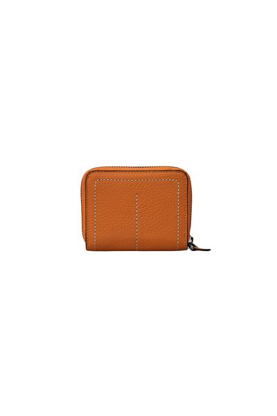 GUARD Orange Guti Zippered Matte Stitched Wallet / Hand Quilt