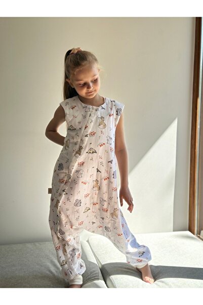 MAMARADUGA كيس نوم موسلين للأطفال بنمط حيوانات لطيفة - للربيع والصيف (سلسلة خ...