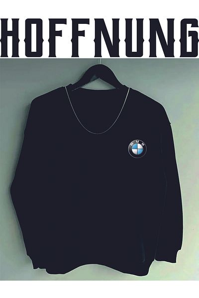 HOFFNUNG Original Unisex Black Sweatshirt - 3 Thread Printed Winter Sweatshirt
