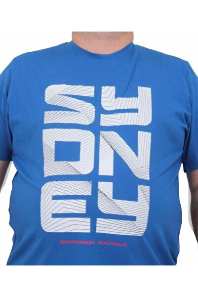 Starbattal Ανδρικό μπλουζάκι με λαιμόκοψη σε μεγάλο μέγεθος Sydney 24139 SAKS