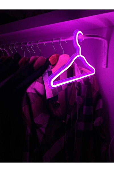 ÇAKRA Neon Işıklı Elbise Askısı Neon Led Askı Aydınlatma