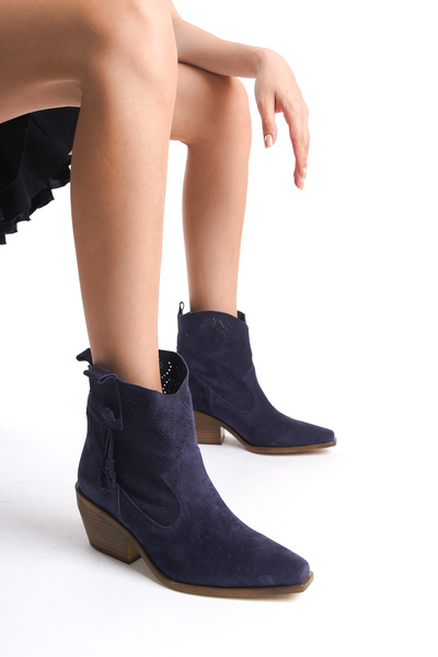 Elile Shoes Hakiki Deri 35-36-41-42  Numara Western  Yazlık Kadın Bot