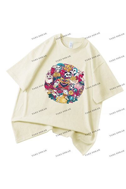 Adrift Y2K Unisex Harajuka Anime Retro Kawai Kuromi T-shirt Κωδικός-Μπλε-Ετικ...