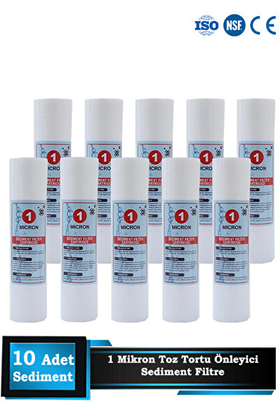 Sumarkt Açık Kasa Su Arıtma Cihazı 10 Inç 1 Mikron Sediment Spun Filtre ( 10 ...