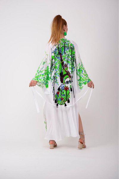 Rabiossa WOMEN'S BOHEM ETHNIC PATTERN KIMONO