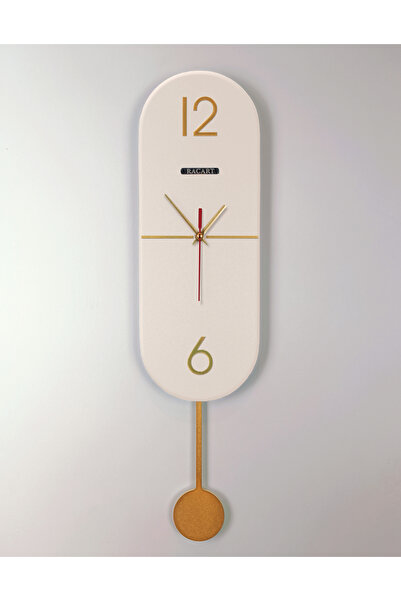 RacartShop Tik Tak Hareketli Sarkaçlı Saat, Hediye Duvar Saati, Mutfak Saati, Salon Saati, Ofis Saati, Çakıl