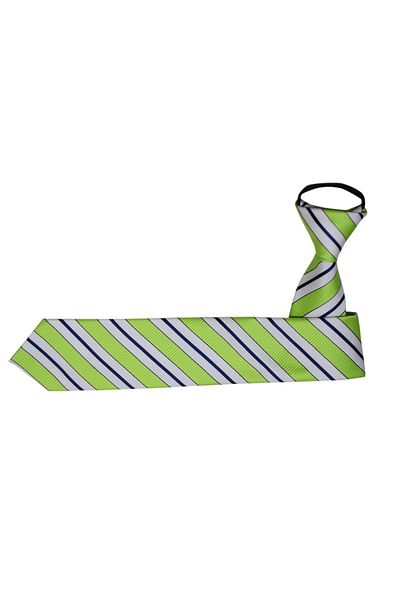PROKRAVAT Green Striped Zippered Tie