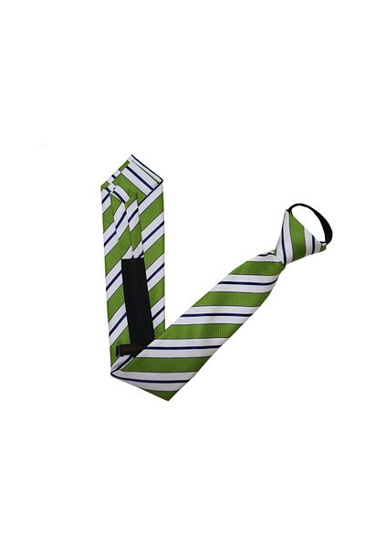 PROKRAVAT Green Striped Zippered Tie