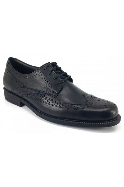 KİNG PAOLO King Paolo 1271 Genuine Leather Air Conditioned Men's Shoes-Black