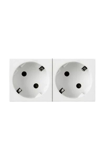 Armada Legrand Armada White 2x45o Angled Double Mains - Grounded Socket077252-278252L
