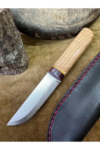BEYTO Puukko Model El Yapımı Deri Kılıflı Kampçı Bıçağı N690