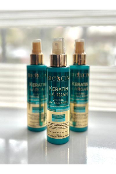 Bioxcin Keratin Ve Argan Onarıcı Sıvı Saç Kremi 150 ml 3'LÜ SET