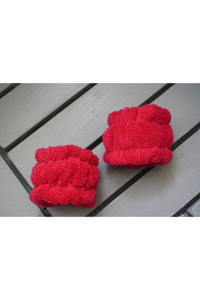 MEŞELİ TEKSTİL 2 Pieces Super Soft Sports and Spa Bracelet - 100% Cotton Wrist Washing Band