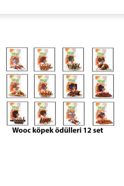 Wooc Super Premium Pet Treats 12 paket karışık köpek ödülü