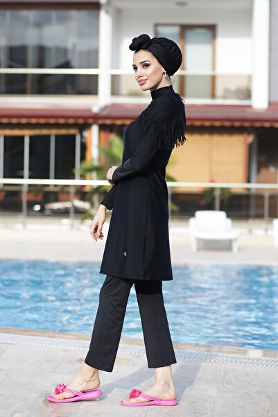 Remsa Mayo Lycra Full Covered Hijab Μαγιό Ramira 4105 Μαύρο