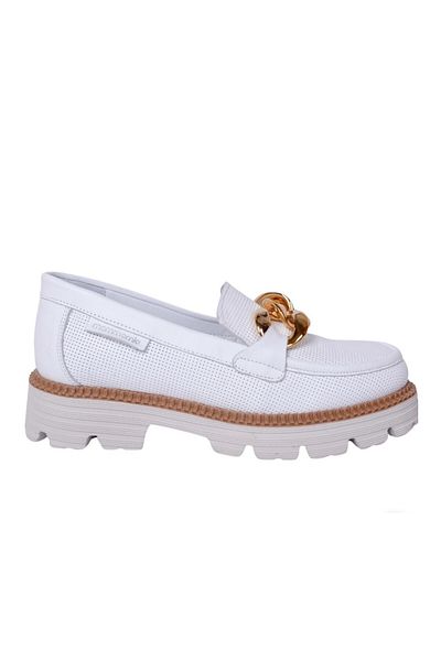 Mammamia Pantofi casual de damă din piele naturală albă - D24YA-3855
