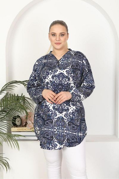 Tunikteks Woven viscose soft comfortable patterned tunic