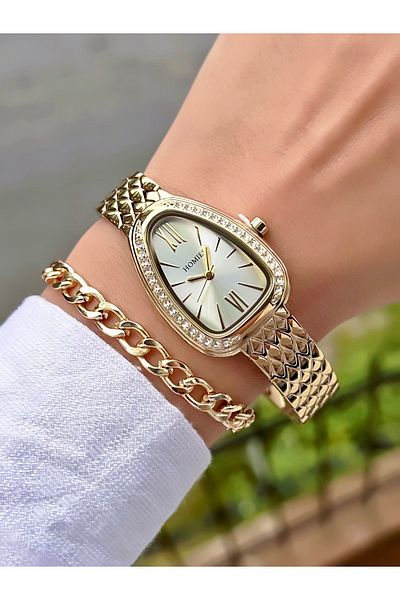 Homies New Season Women's Wristwatch - Steel Cord, Waterproof, Jewelled Model