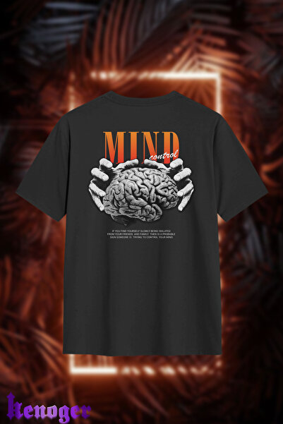 kenoger Unisex Oversize - Tricou imprimat Mind Control