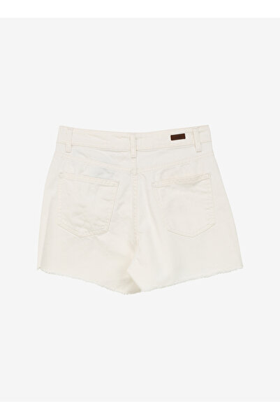 Jeep Ekru Kadın Regular Fit Denim Şort C4SL-SHT4015