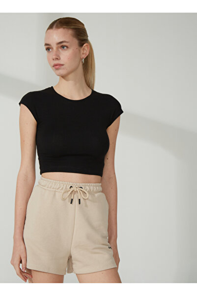 Discovery Expedition Discovery Expedition Standart Bej Kadın Sweat Şort W-MIL