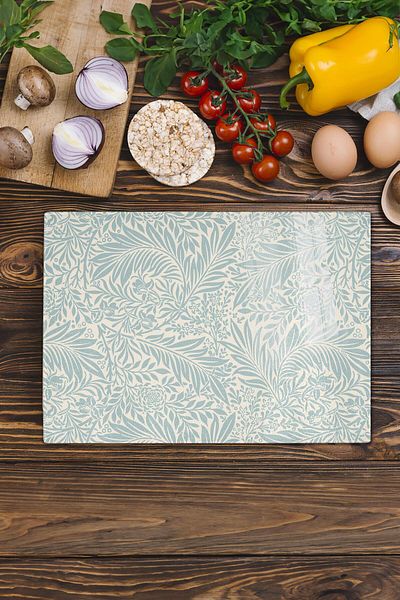 Postifull Vintage Glass Cutting Board, Thick And Unbreakable Glass, Chopping Board, Kitchen Presentation Board - 21*30cm