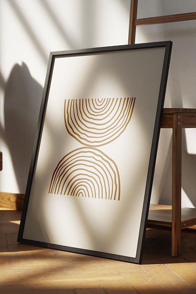 Postifull Natural Shades Boho Wall Decor, Frameless Poster, Frameless Wall Painting - Fine Art Paper