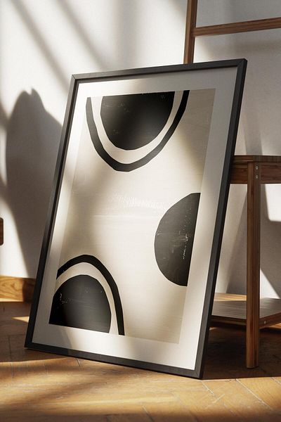 Postifull Black White Boho Wall Decor, Frameless Poster, Frameless Wall Painting - Fine Art Paper
