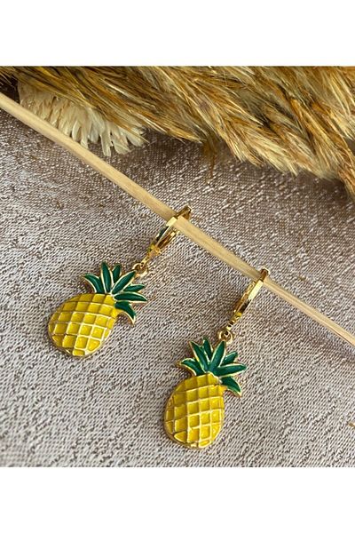 Markiz Takı Yellow Pineapple Earrings