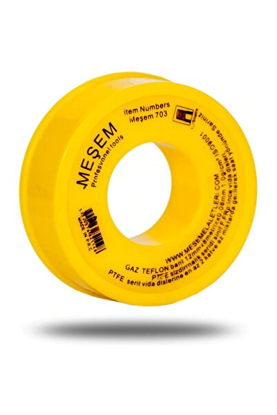 Meşem Gaz Teflon Bant Doğal Gaz Teflon Bandı 12mm X 8 Metre