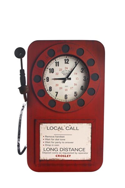 Vitale Ahşap Ankesör Kırmızı Duvar Saati