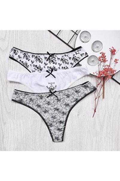 Scarlet Ticaret Çok Renkli 3'lü Tanga Külot