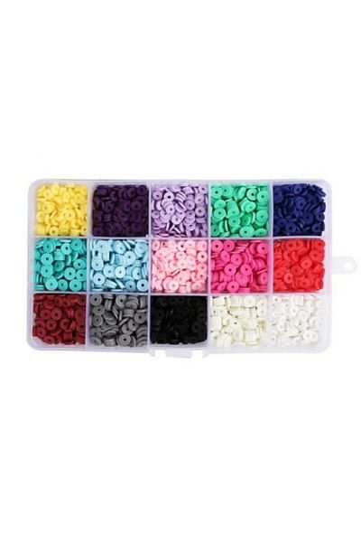 yiğit aksesuar 15 Colors 6mm Polymer Clay Beads
