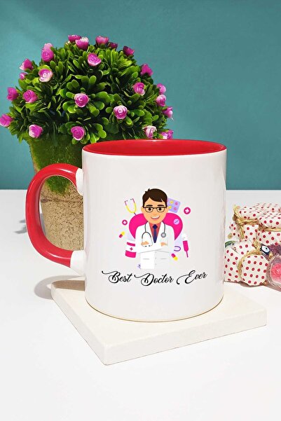 Hedizu كوب هدية للرجال من Best Doctor Ever باللون الأحمر